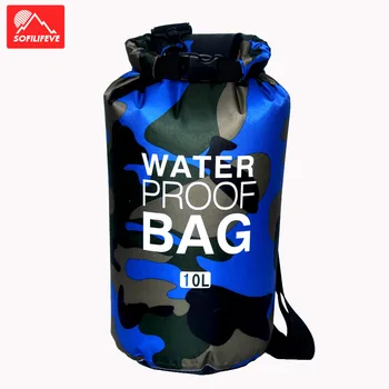 

Outdoor Camouflage Waterproof Portable Rafting Floating Backpack Buoyant Dry Sack PVC Folding Swimming Storage Bag shoulder bag