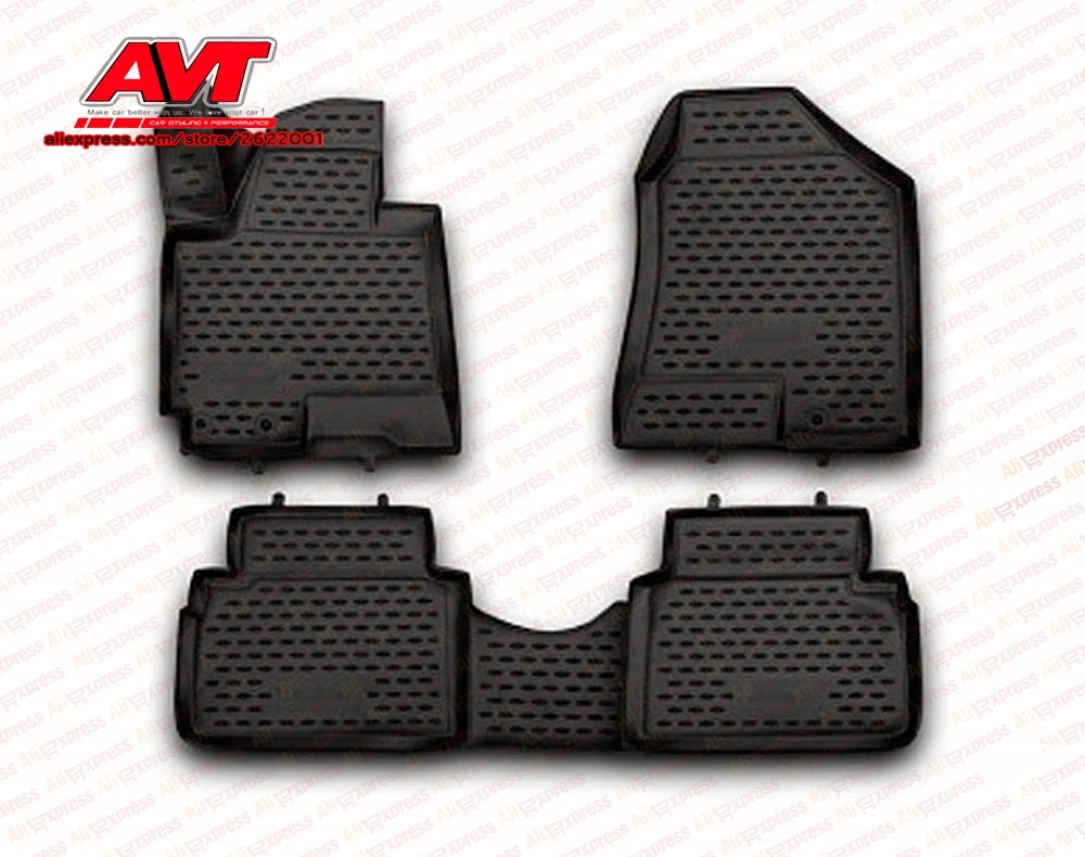Floor mats for Hyundai IX35 2010 4 pcs rubber rugs non slip rubber