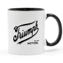 Ретро логотип Triumph винтажные мотоциклы кружка керамическая чашка для кофе креативные DIY подарки Домашний декор кружки 11 унций T1437