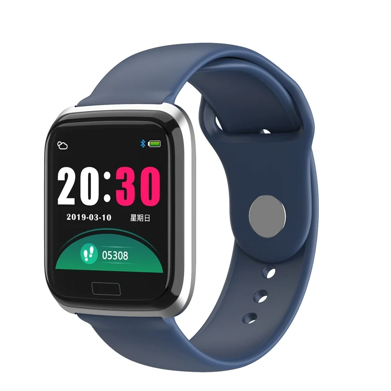 Женский Смарт-браслет, пульсометр, кровяное давление, фитнес-браслет, умный будильник, часы, водонепроницаемый браслет для Android IOS PK Y7 - Цвет: Синий