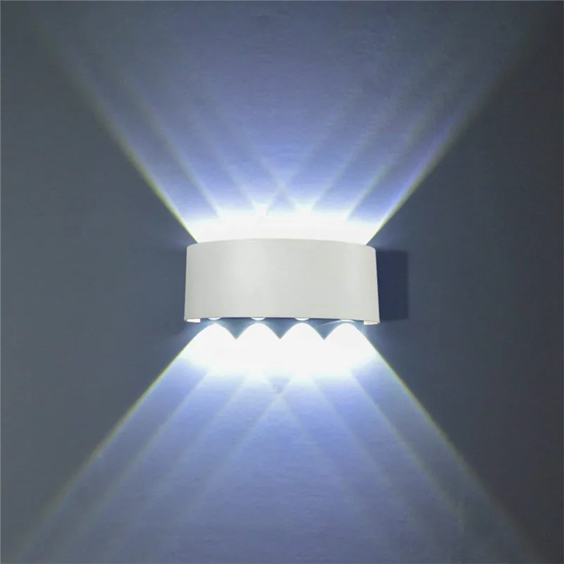 

Luxurious Wall Lamp 1pcs Led Double Head Up And Down Curved Wall Light Bedroom Lamp For Bar Cafe Hotel 8W