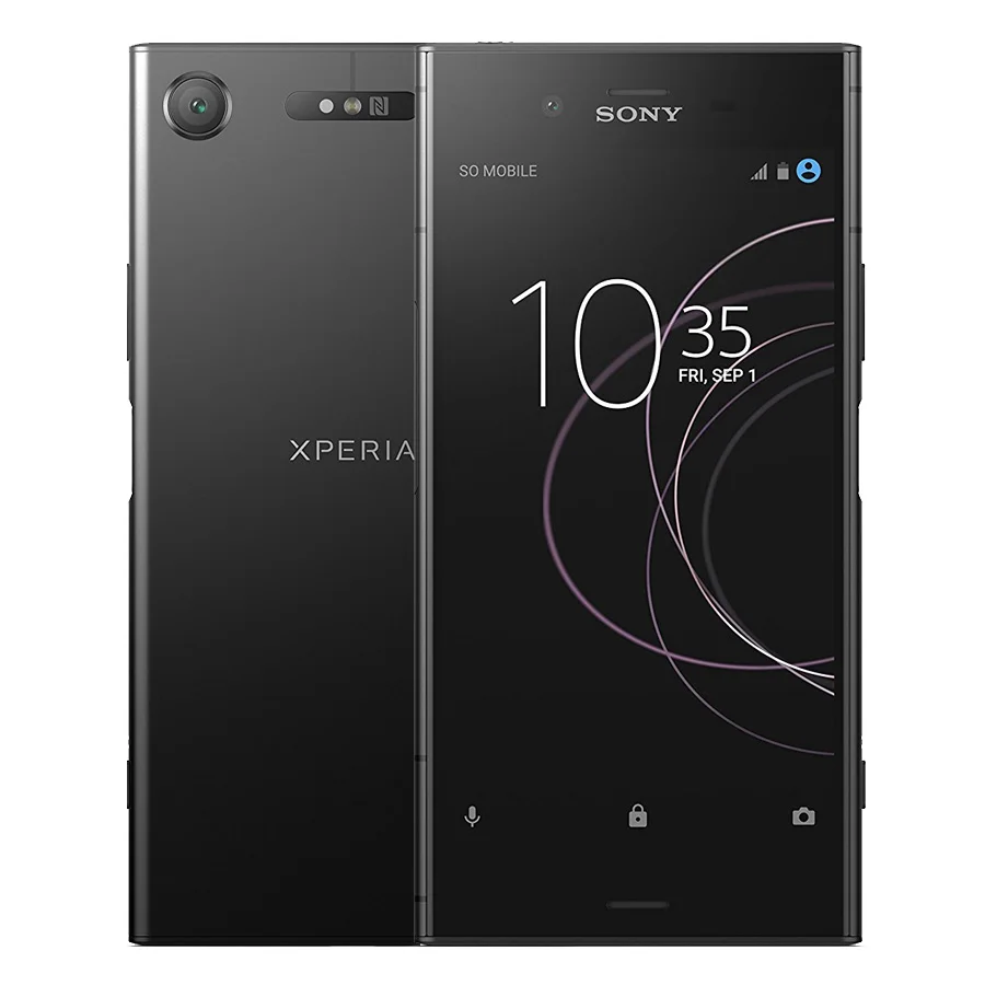 sony Xperia XZ1 G8341 64G rom 4G ram 19MP Восьмиядерный NFC 2700mAh с одной sim-картой Android 7,1 Быстрая зарядка 3,0 телефон - Цвет: Black