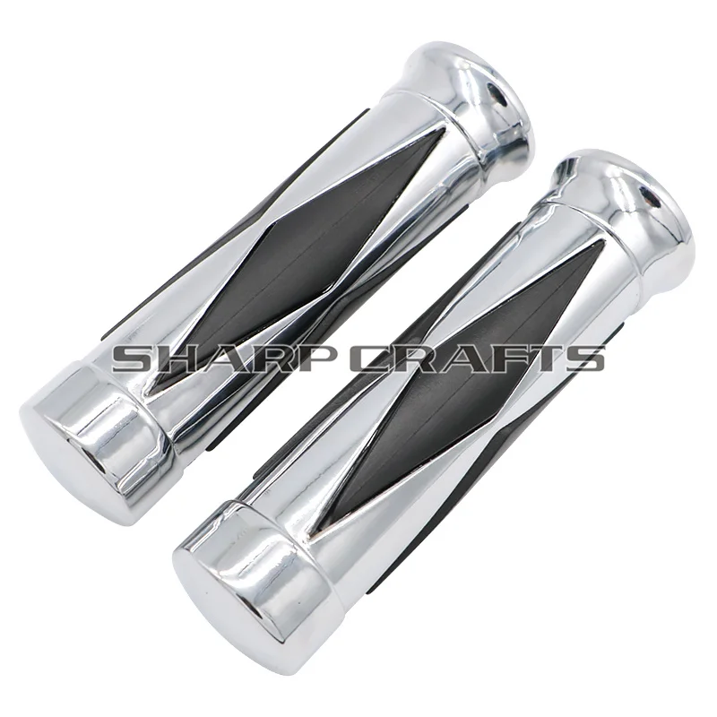 Motorcycle 1" Handlebars Hand Grips For Kawasaki Vulcan VN 400 1500 800 900 1600 2000 1700 Classic Nomad Drifter Vaquero Voyager - Цвет: Chrome