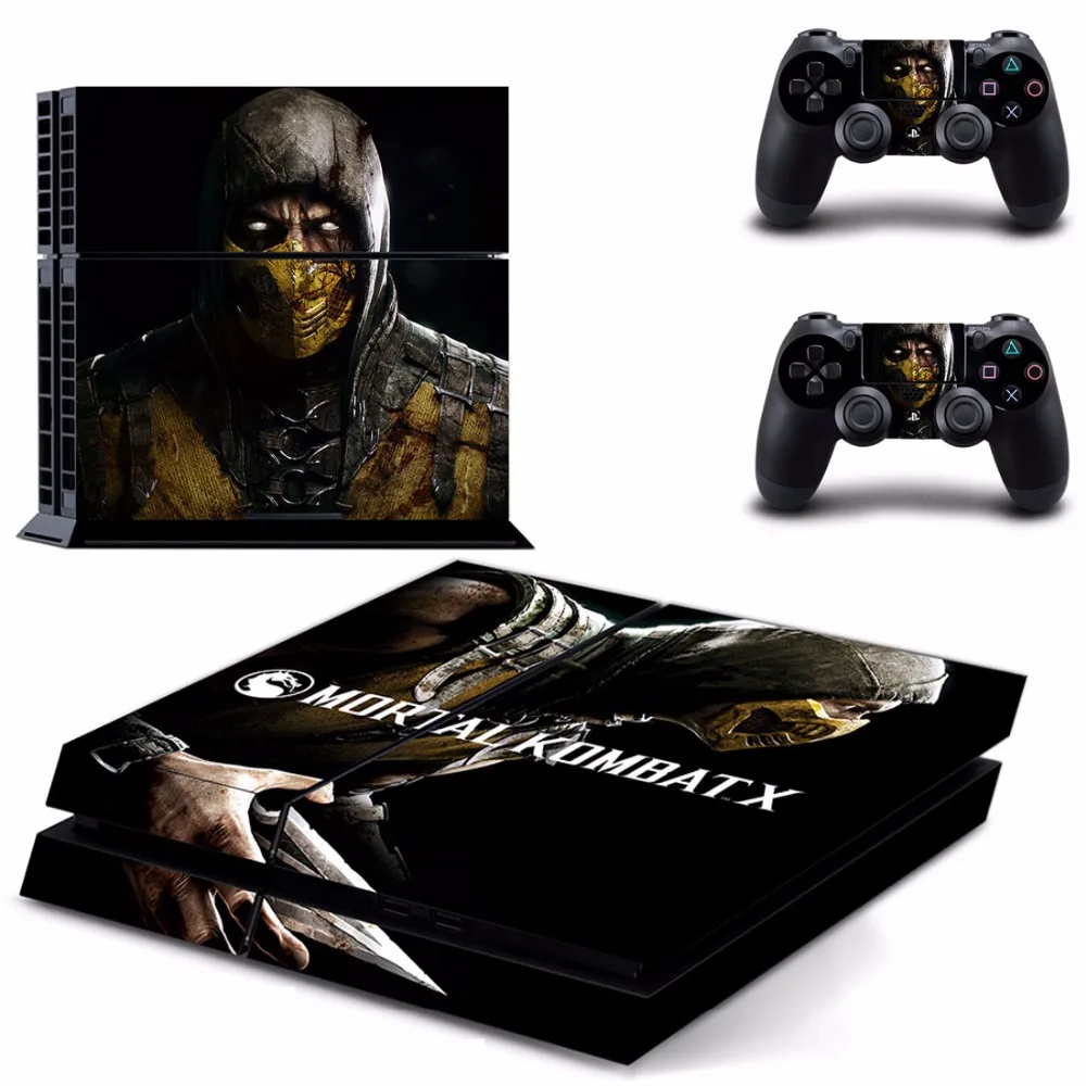 Игры Mortal Kombat X PS4 кожи Стикеры наклейка для Sony Игровые приставки 4 консоли и 2