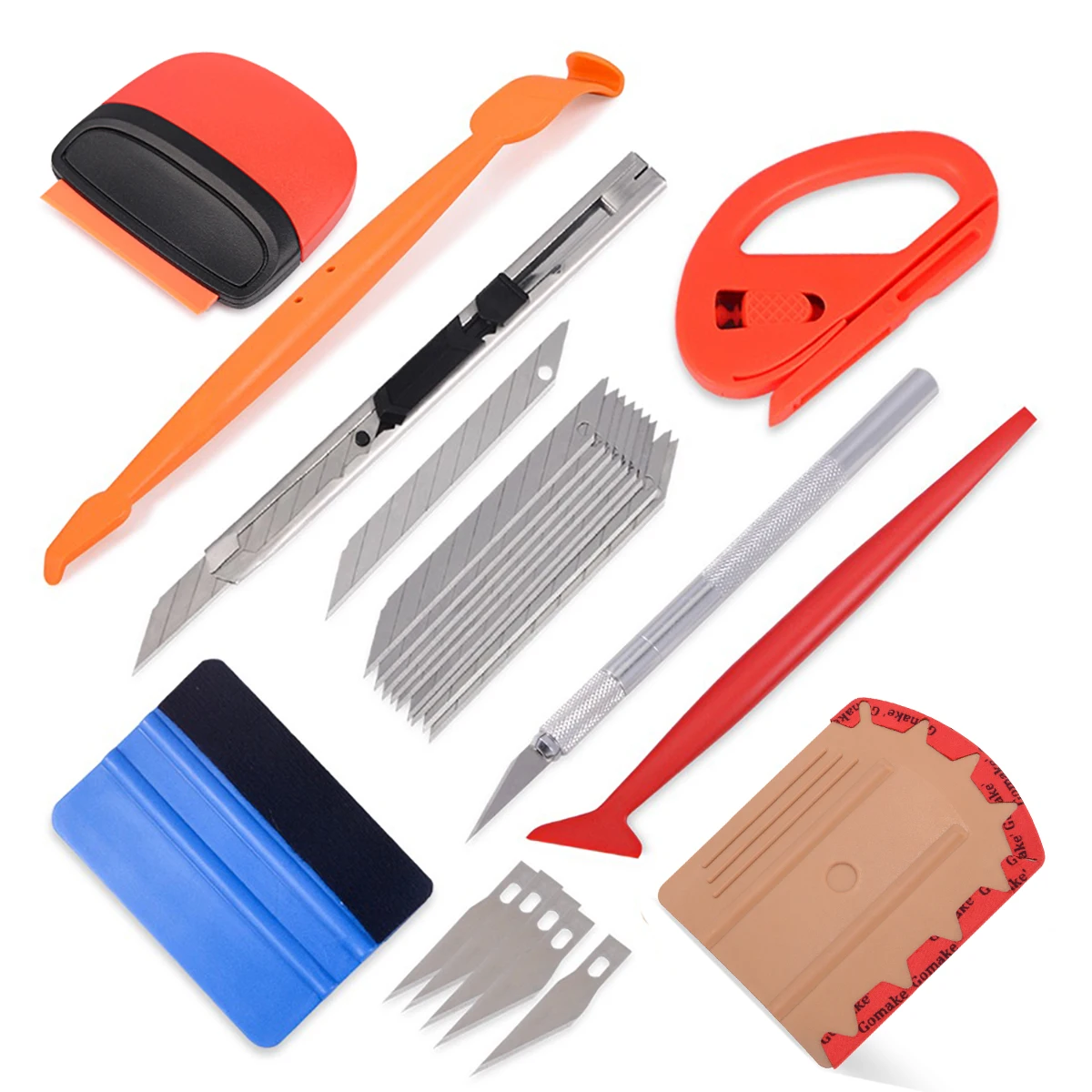 

FOSHIO Vinyl Car Wrap Carbon Fiber Foil Film Magnetic Squeegee Scraper Cutter Knife Set Sticker Wrapping Tool Car Accessories