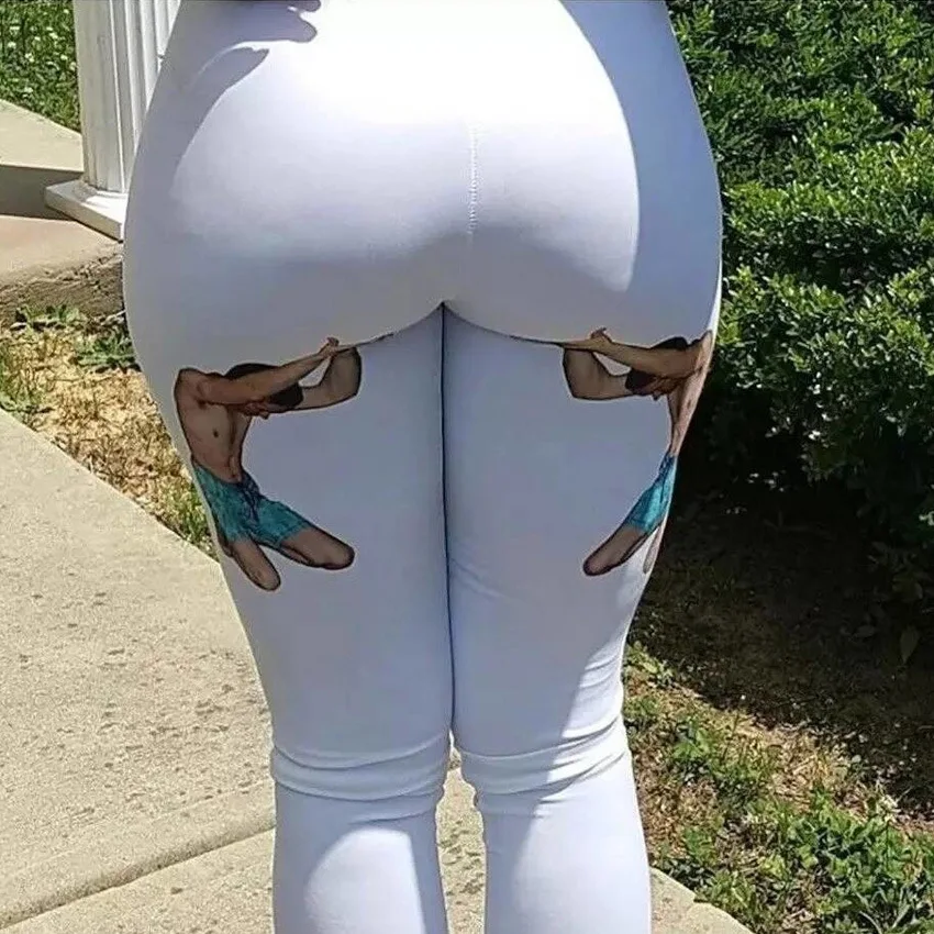 printed stretch pants