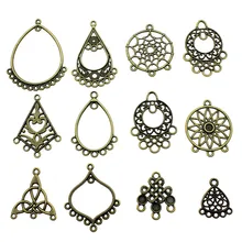 10 шт./лот, амулеты Ловец снов, античная бронза, цвет, серьги, соединитель, амулеты, Подвески для изготовления ювелирных изделий