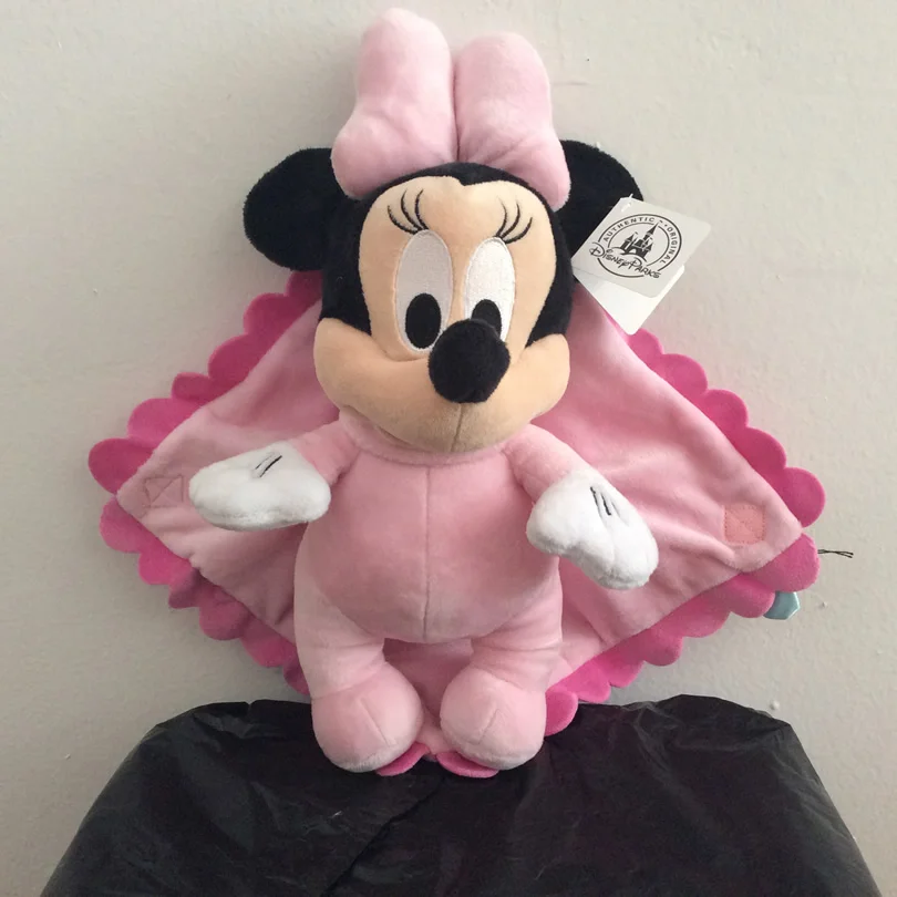 DISNEY 30 см обертывание одеяло Микки Маус плюшевые игрушки, забавные Минни для девочек мягкие куклы дети подарок на день рождения