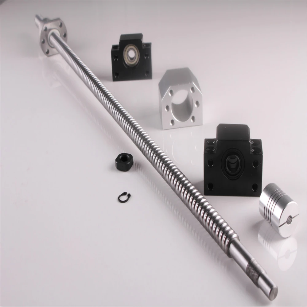 

BallScrew 1605-750mm End Machine with Ballnut Housing + Couplers & BK/BF12 Set Free Shipping