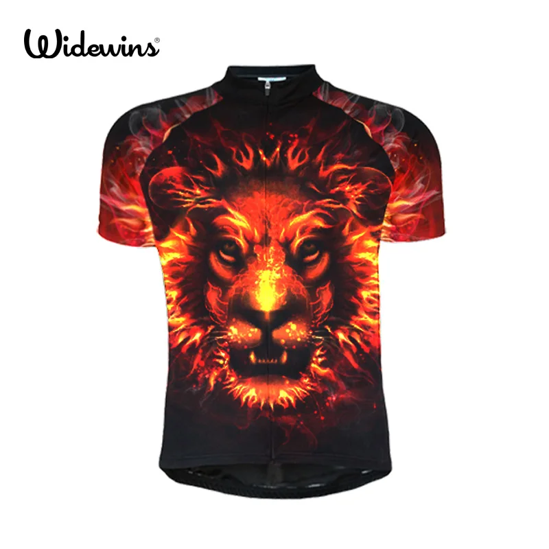Widewins Лев Велоспорт Джерси Mtb велосипедная одежда короткая Ropa De Ciclismo Hombre Verano MTB