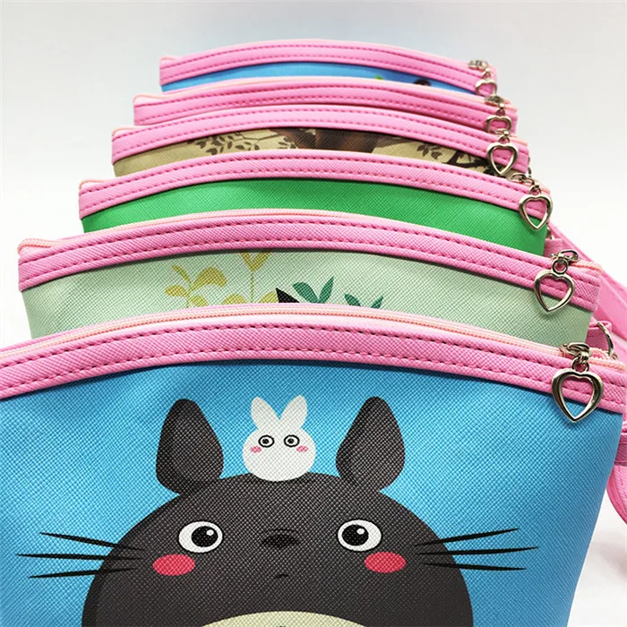 Мода мультфильм Тоторо Pencilcase Ручка Пенал из искусственной кожи косметички Макияж Сумочка для хранения монет Кошельки канцелярские подарок