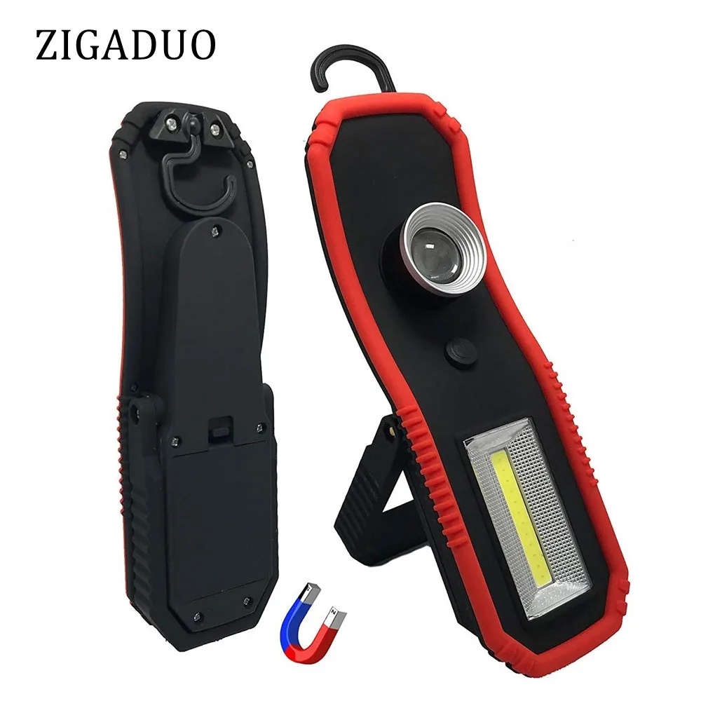 

COB Portable Work Lamp Lights with Magnetic Base XPE & COB LED Camping Flashlight Inspection Lamp for Car Repair Emergency