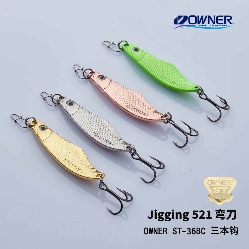 YAPADA Jigging 521 Scimitar 10-20 г Держатель тройной крючок 55-72 мм Многоцветный Металлический цинковый сплав ложка рыболовные приманки