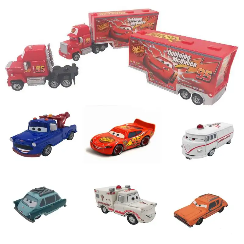 

7Pcs/Set Disney Pixar Cars Lightning McQueen Mack Uncle Truck Mater Diecasts Metal Car for Kids Toy Vehicles Gift No Remote