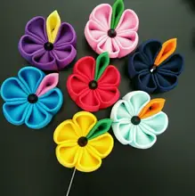 Wholesale custom party favor ribbon flower pins,wedding party women men’s lapel brooches Free Shipping
