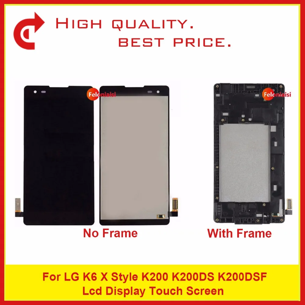 

10pcs/lot Free DHL High Quality 5.0" For LG K6 X Style K200 K200DS K200DSF LCD Display With Touch Screen Digitizer Sensor Panel