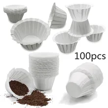 Одноразовые бумажные фильтры чашки 50 шт 100 шт Замена K-Carafe для Keurig K-Cup аксессуары для кофе L4
