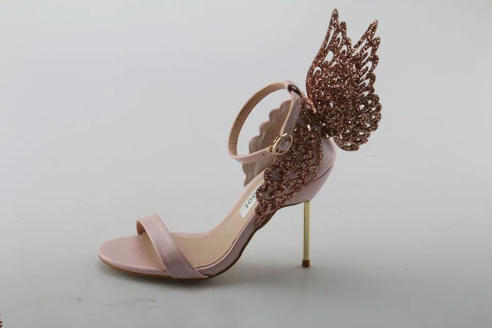 heels with butterflies on the back
