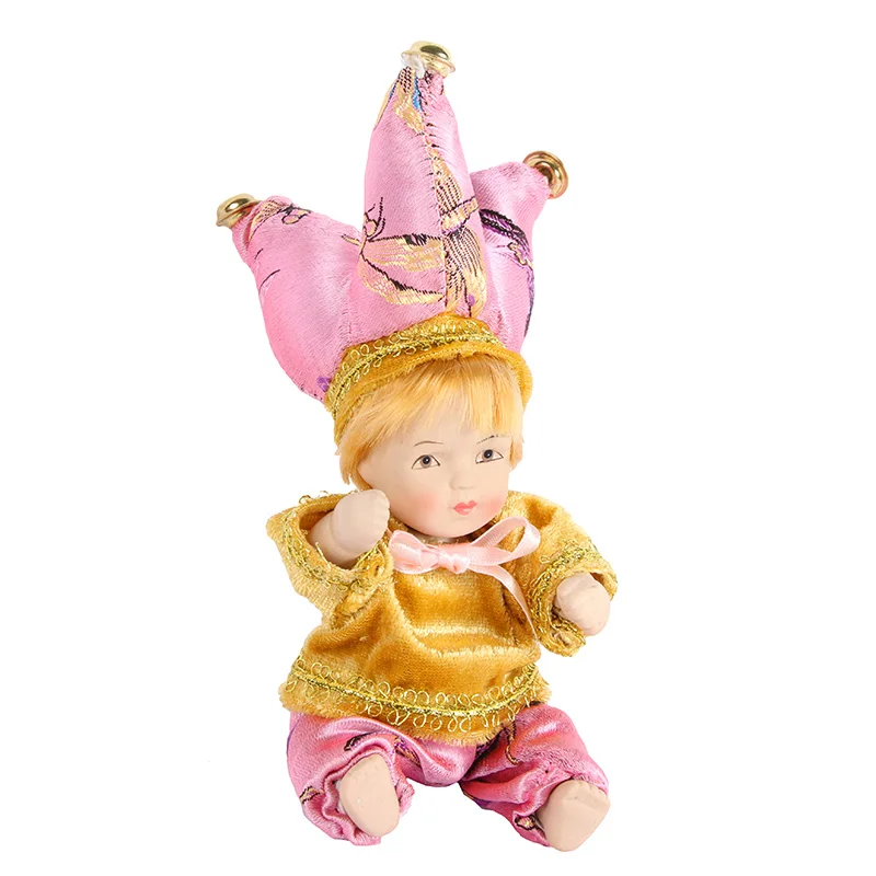 Судьба Ангел керамика мини подвижный костяшки куклы Ретро покер клоун Бог Любви античная кукла игрушка Коллекция