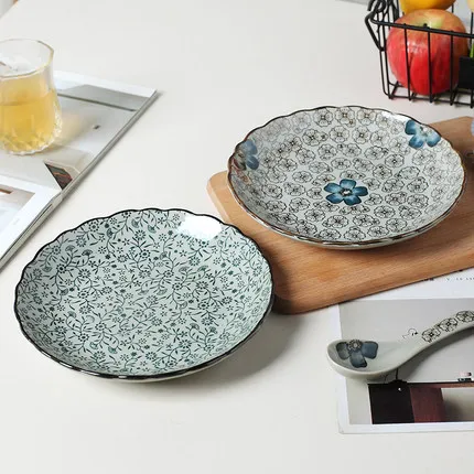 Необычная керамическая тарелка в стиле рыбы, креативная керамическая тарелка в японском стиле, фарфоровая тарелка для завтрака, тарелка для десертов