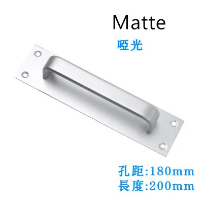 matte Nickel 2 шт. 200 мм длинные большие ручки из алюминиевого сплава раздвижные двери Push pull для ванной комнаты Туалет внутренние дверные ручки мебельное оборудование - Color: matte Nickel
