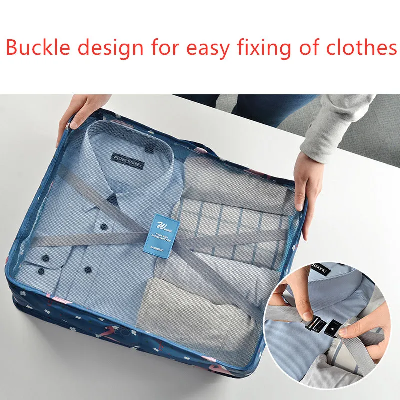 XYLOBHDG New High capacity 7pcs/set Travel Suitcase Organizer Bag Women Men Clothes Partition Arrange Storage Luggage Bags