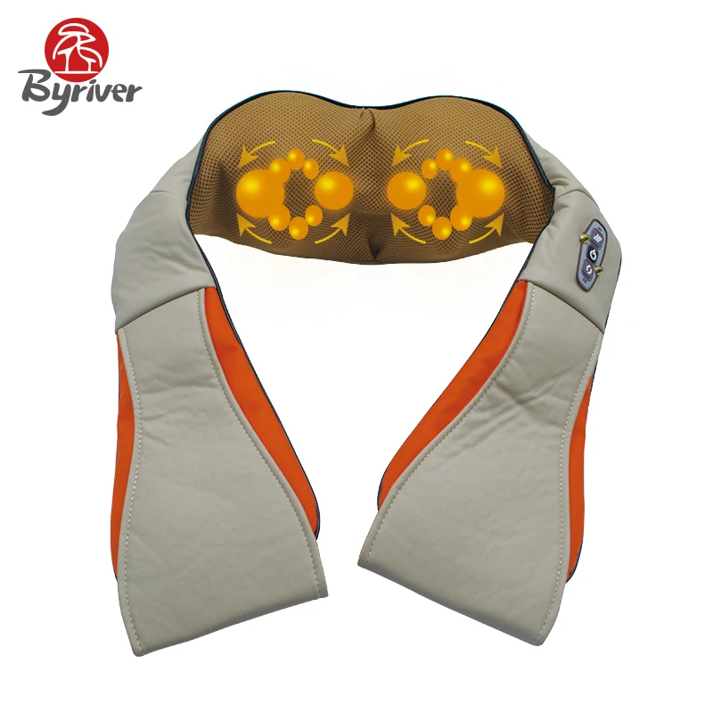 

BYRIVER Electric Infrared Heat Acupressure Shiatsu Kneading Tapping Shoulder Neck Massager Device Healthcare Gift For Parents