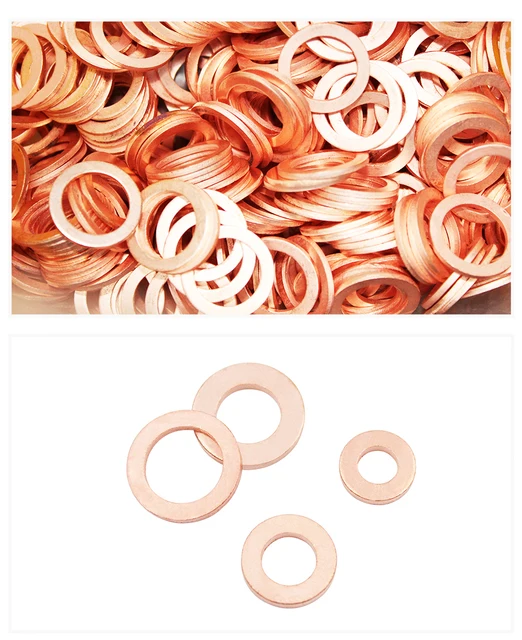 Anello Di Tenuta In Rame Per Tubi Freno 10.2X15X1.5 Mm - Foto 3