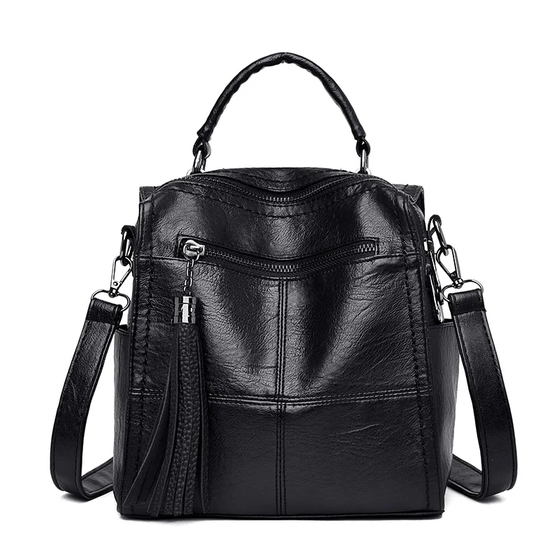 Модный женский рюкзак с кисточками, дизайнерская Высококачественная кожаная женская сумка, модные школьные сумки, маленькие рюкзаки, дорожные сумки