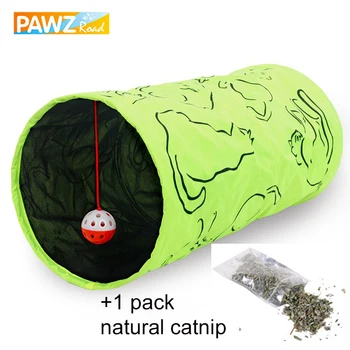 

Funny Pet Cat Tunnel 2 Holes Cat Play Tubes Collapsible Crinkle Ball Sound Kitten Dog Toy Puppy Rabbit Play Tubes Tunnel Catnip