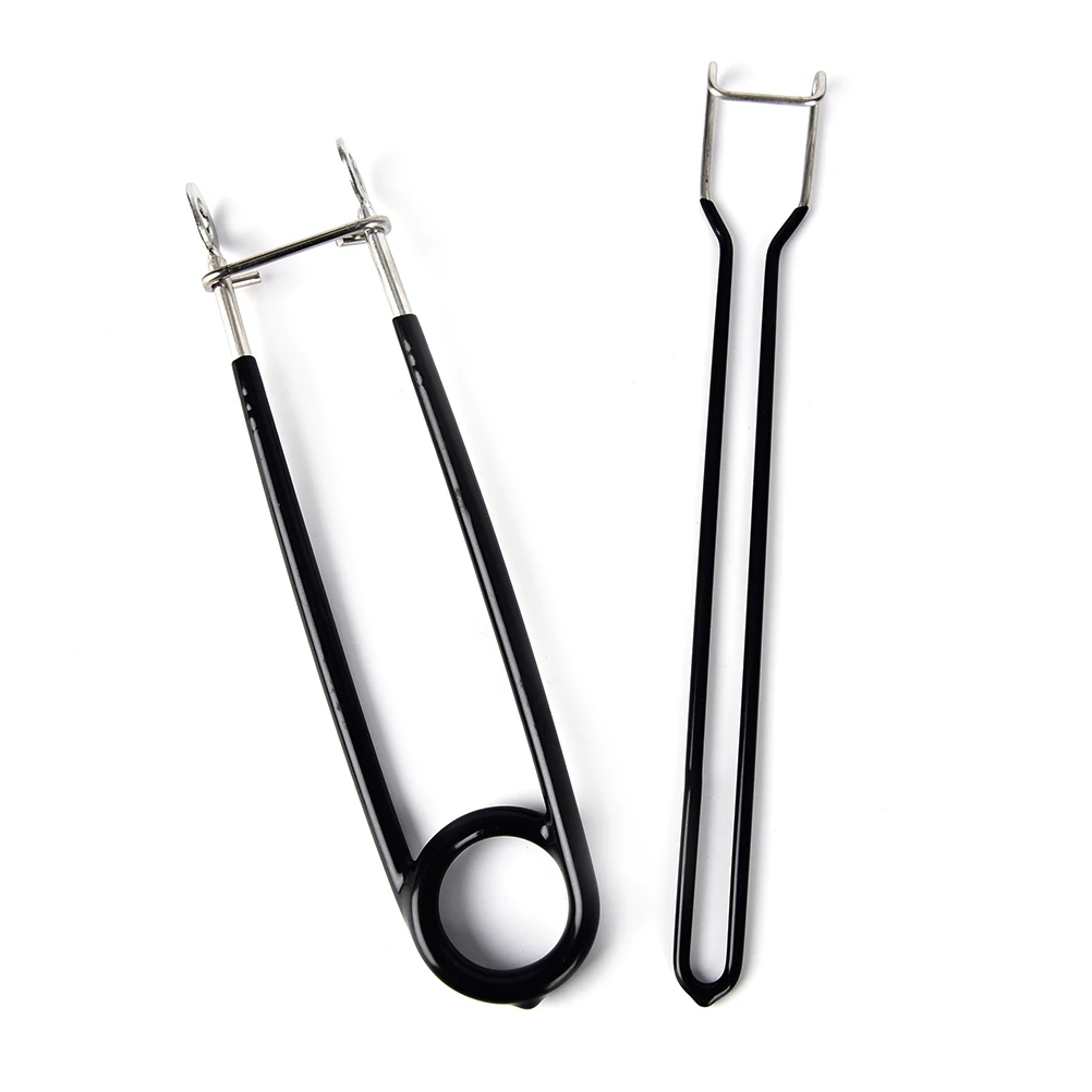 2Pcs/Set Stainless Steel Fish Mouth Opener +Jaw Spreader Carp Trout Bass Lock Hook Remove Tackle