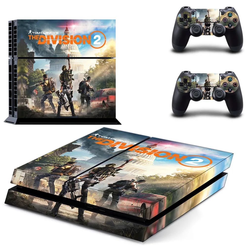 

Tom Clancy's The Division 2 PS4 Skin Sticker Decal Vinyl for Sony Playstation 4 Console and 2 Controllers PS4 Skin Sticker