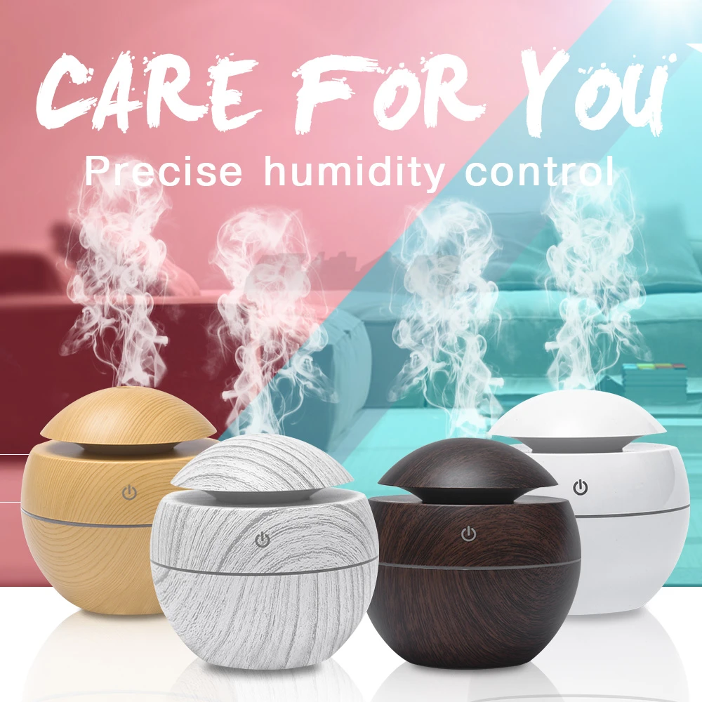 LED Air Essential Diffuser Humidifier Aromatherapy Ultrasonic Aroma Purifier USB