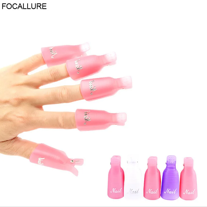 Focallure Soaker Caps Cleaner 10pcs Gel Nail Polish Remover Clips Diy
