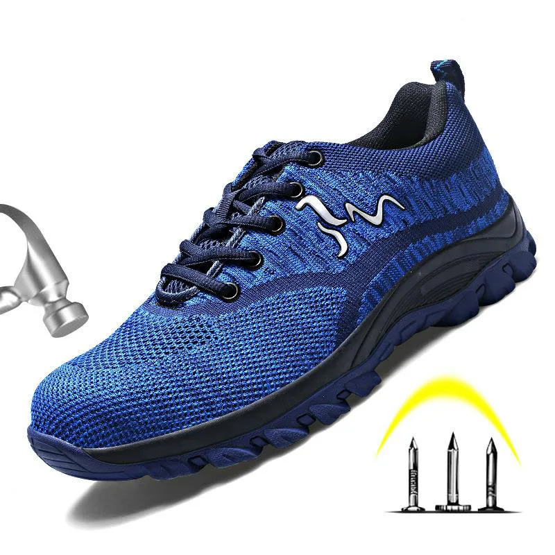 Освежающие дышащие сетчатые защитные ботинки для обуви износостойкие удобные нескользящие проколы Повседневная Рабочая защитная обувь YXZ006