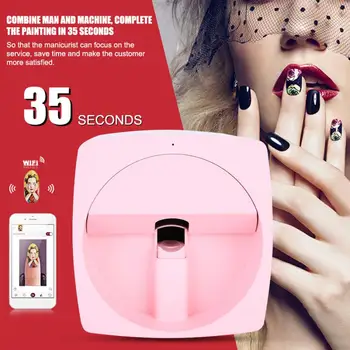 

DIY Digital Mobile Nail Art Printer Portable 3D Smart Nail Painting Machine Pink Nail Printer 110-240V