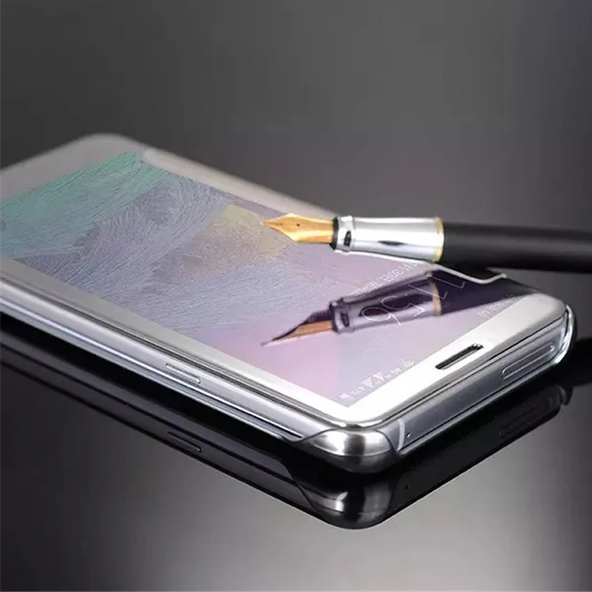 Прозрачный зеркальный чехол с откидной крышкой для Samsung Galaxy Note 5 Note5 SM N920 N920F N920C N9200