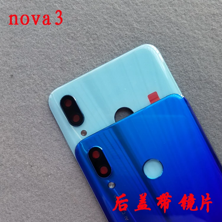 Для huawei Nova 3 задняя крышка батарейного отсека+ стекло для камеры для huawei Nova3 задняя крышка батарейного отсека Запасные части