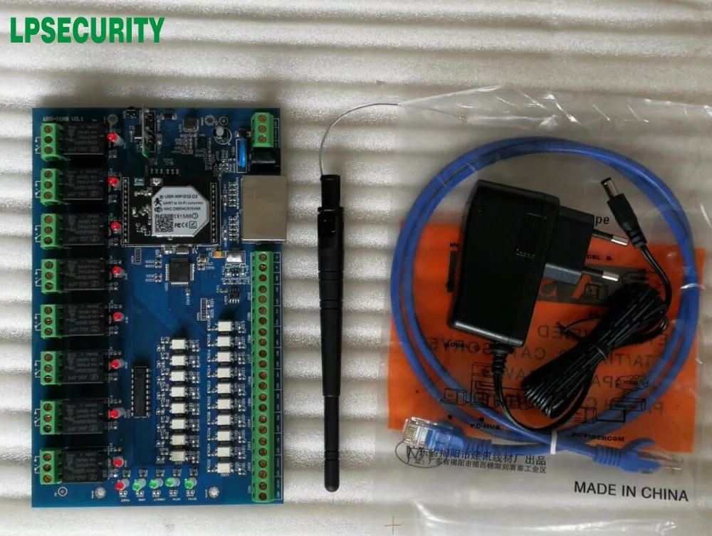 

Ultra-Low Power Serial to WIFI module WiFi/LAN Relay USR-IO88 8 channel WIFI network relay control switch