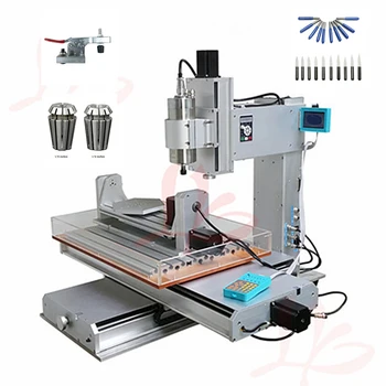 

metal cnc 5 Axis wood router 2.2KW 3040 High Precision Column Type router Machine with free cutter
