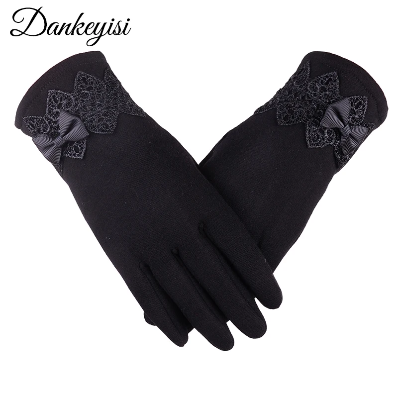 

DANKEYISI Lady Fashion Winter Warm Gloves Touch Screen Women's Full Finger Thick Wrist Gloves Mittens Female Gloves 2018