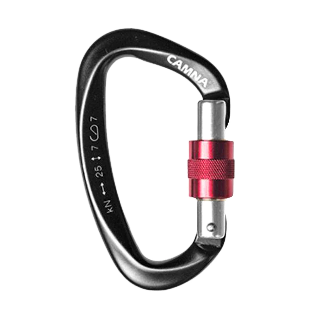 Climbing Sports Safety Sit Harness 35KN Figure 8 Belay Device Descender 25KN D-Ring Screw Lock Carabiner Accessories