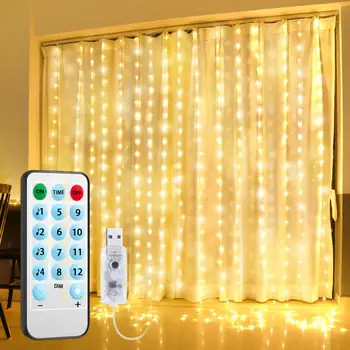 Amir Kerstboom Decor Led String Lights Koperdraad Vakantie Venster Verlichting Fee Garland Light Wedding Party Home Decor