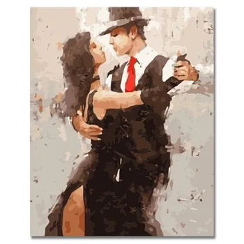 

WONZOM Tango Dance Lover DIY Oil Painting By Numbers Home Decor Painting On Canvas Modern Wall Art For Living Room Acrylic Paint