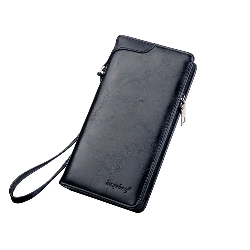 

Leather Male Men Long Wallet Casual Multi-function Clutch Bag Card Package Multi-card Holder кошелек мужской#516