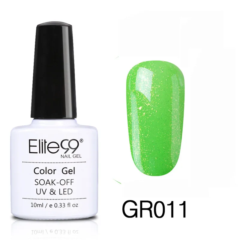 Elite99 10 мл зеленый цвет УФ светодиодный Гель-лак для ногтей Гель-лак DIY Дизайн ногтей Гибридный лак удаляющийся замачиванием Гель-лак GelLak - Color: GR011