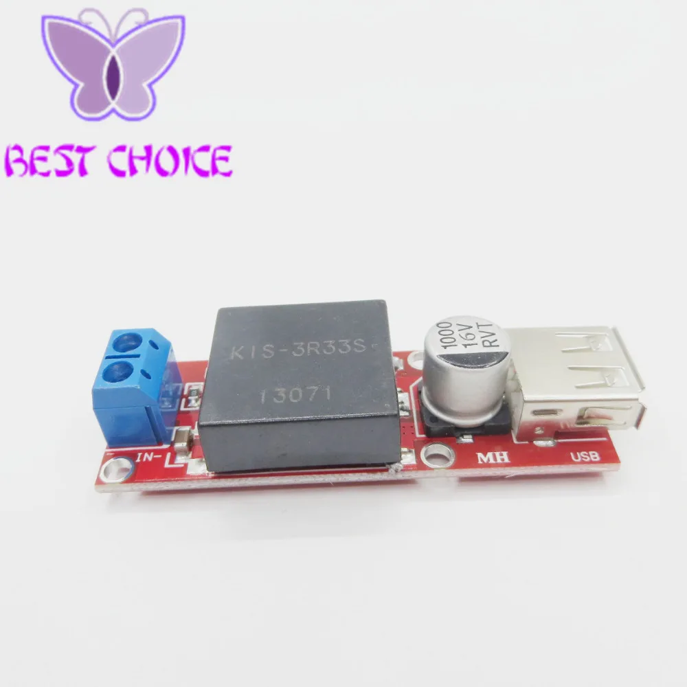 

1pcs/lot 5V USB Output Converter DC 7V-24V To 5V 3A Step-Down Buck KIS3R33S Module KIS-3R33S