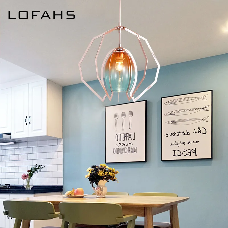 LOFAHS креативная Современная подвесная светодиодная люстра лампа с регулируемой