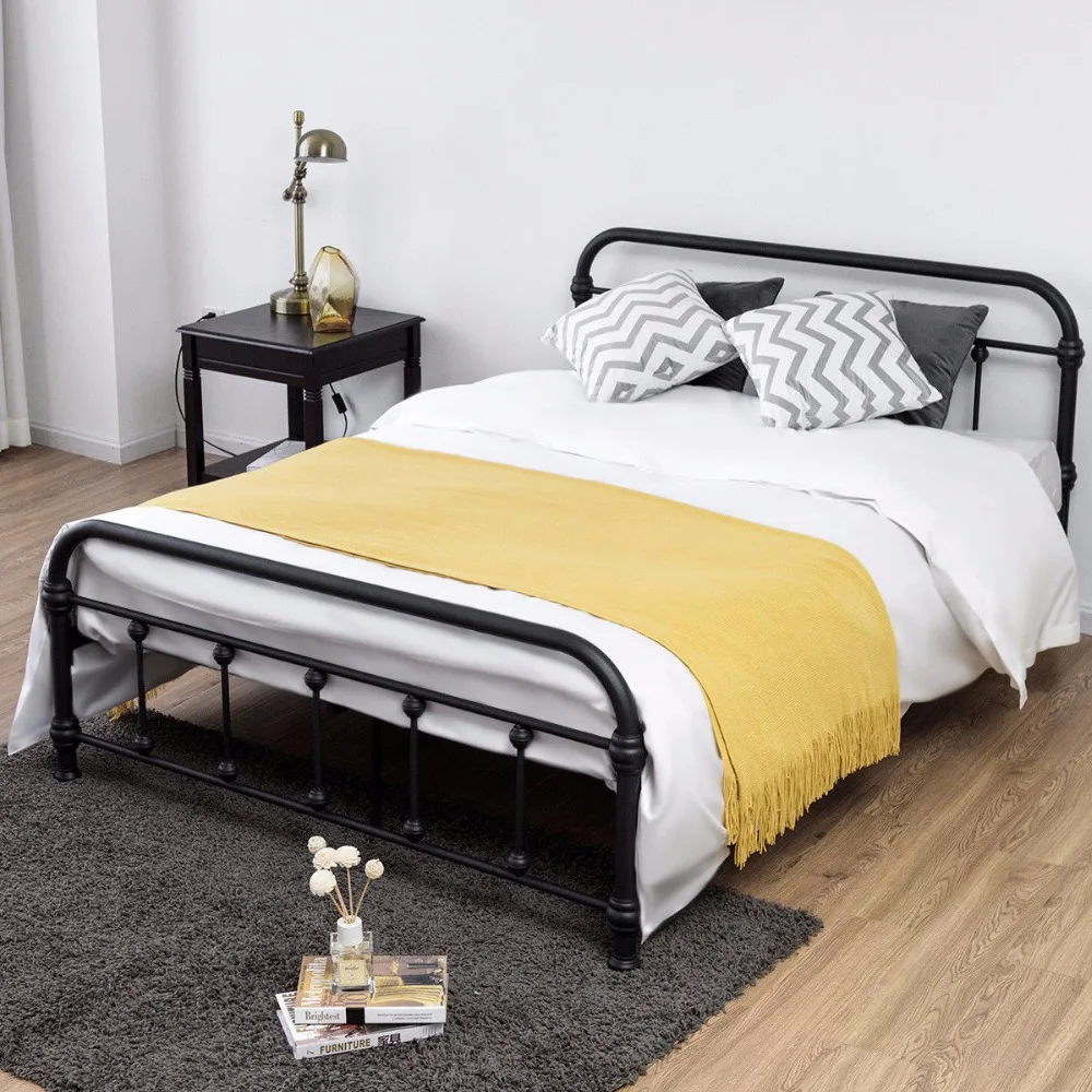 Giantex Full Size Metal Steel Bed Frame W/Stable Metal Slats Headboard Footboard Bedroom Furniture HW57398 Giantex Full Size Metal Steel Bed Frame W/Stable Metal Slats Headboard Footboard Bedroom Furniture HW57398