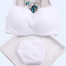 Анти одежда Бюстгальтер корсажного типа бутон ленты обода собрать чисто белый девушки завернутый грудь Нижнее белье sutian комплект милый llingбелья бюстгальтер